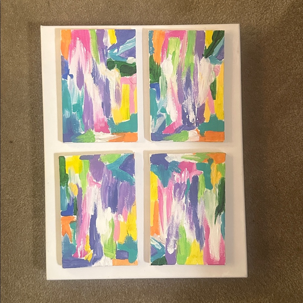 Colorful Abstract Canvas Art Set